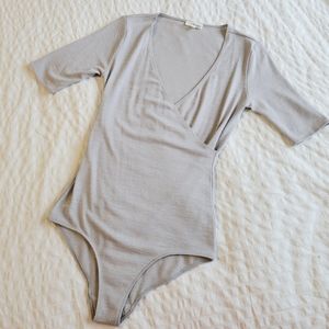 Aritzia Wilfred Heather Grey Body Suit